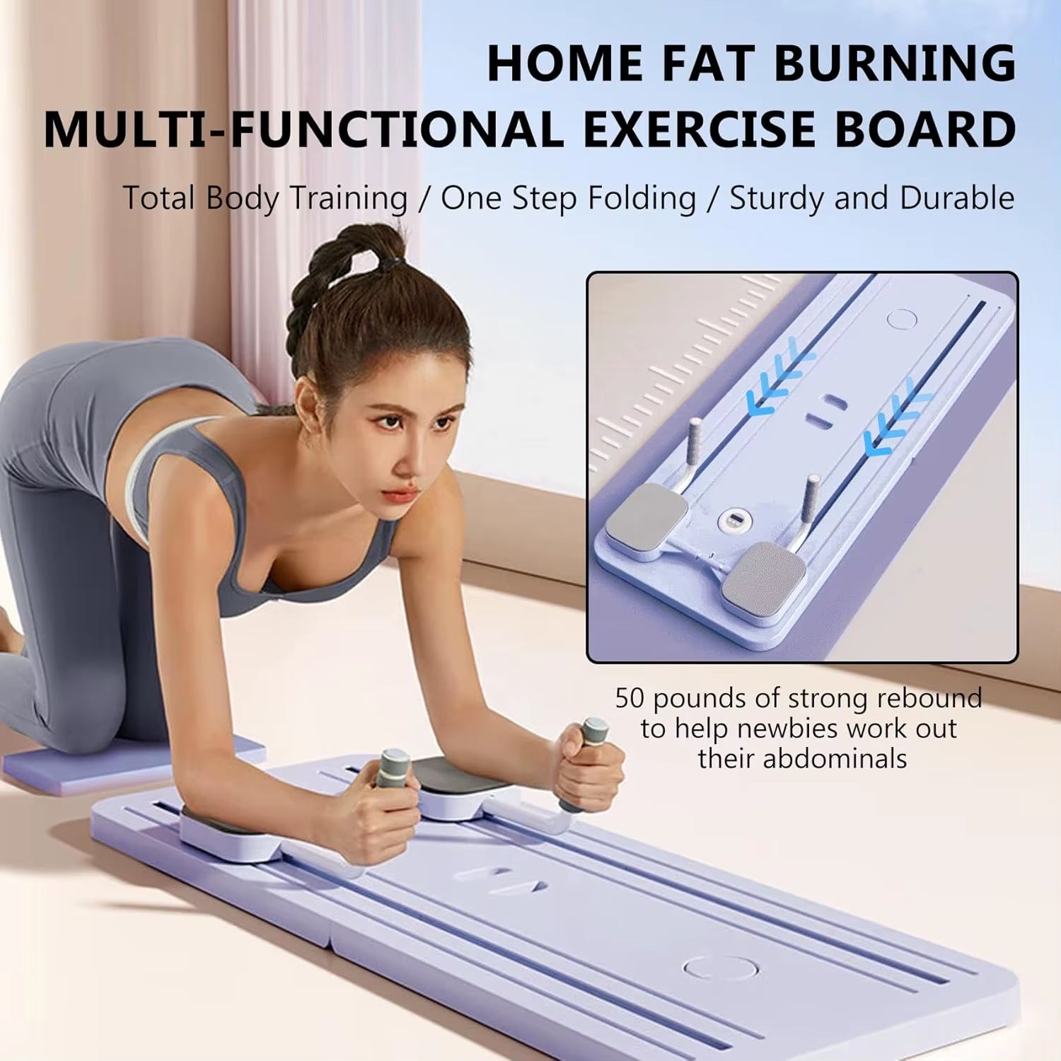 Commercial Home 5-In-1 Pilates Sliding Board Timer Equipment Multi-Functional Foldable Shaping Board Sports/Exercise Steel Foam