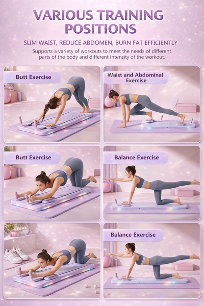 Commercial Home 5-In-1 Pilates Sliding Board Timer Equipment Multi-Functional Foldable Shaping Board Sports/Exercise Steel Foam