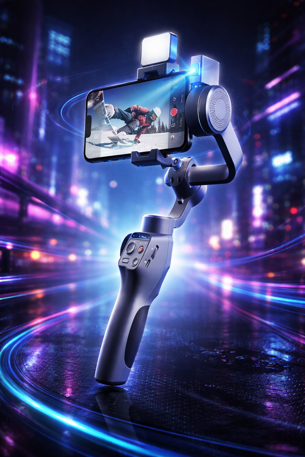 FUNSNAP Capture5 Gimbal for Smartphone 500G Payload with Magnetic AI Tracker 10-Hour Battery 3-Axis for Android & Iphone