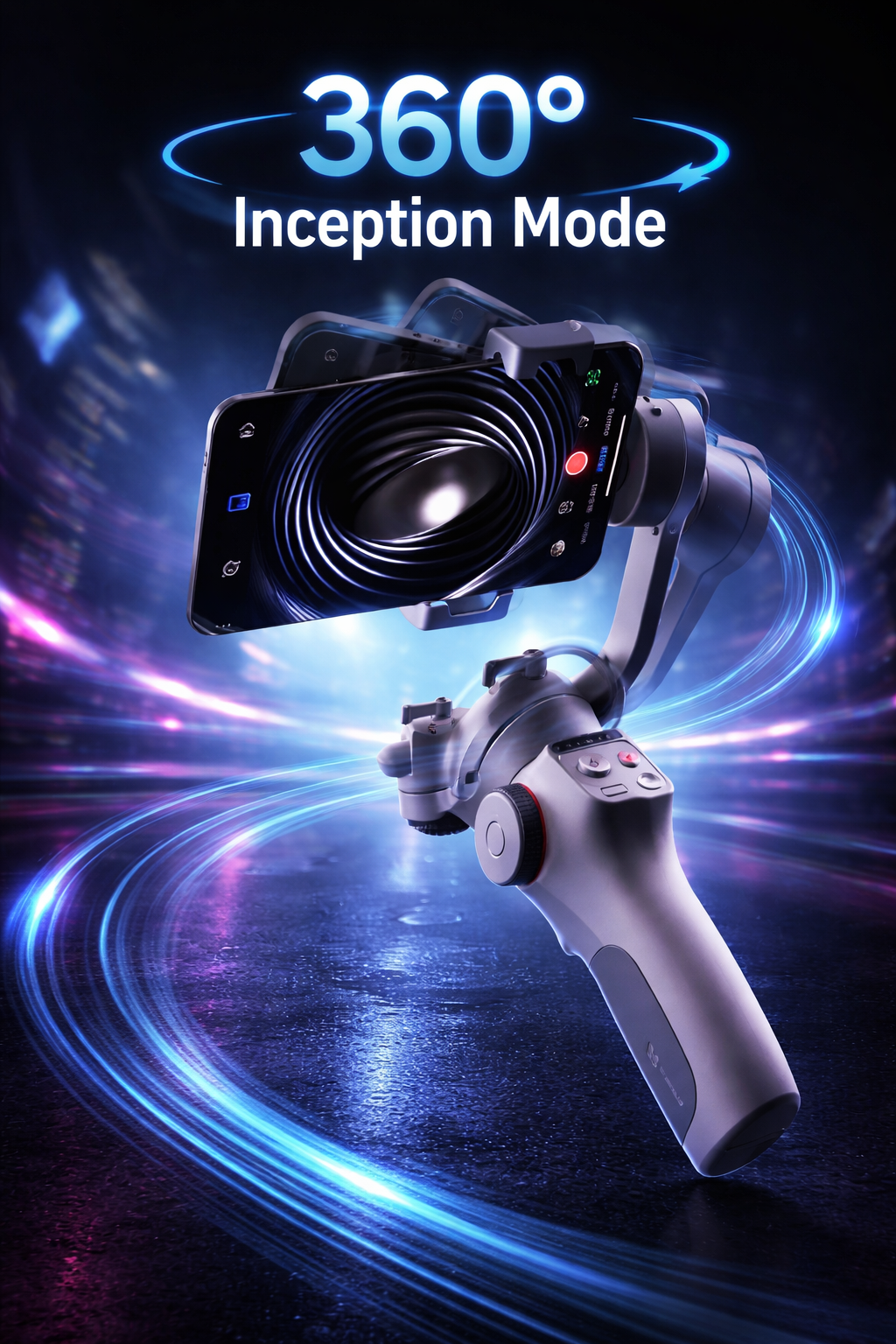 FUNSNAP Capture5 Gimbal for Smartphone 500G Payload with Magnetic AI Tracker 10-Hour Battery 3-Axis for Android & Iphone